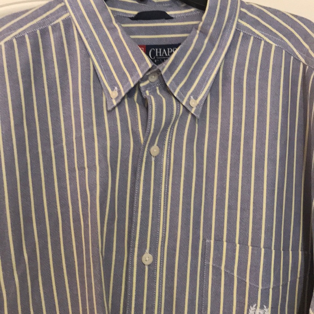 Chaps blue/yellow striped men’s button down